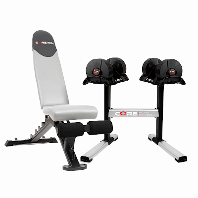 Core Home Fitness Equipment: Adjustable Dumbbells, Benches & the FightMaster Boxing System.